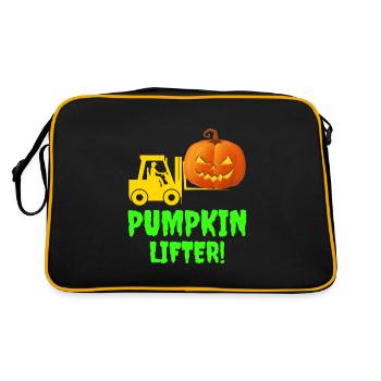 Halloween Forklift Operator Pumpkin Lifter - Retro Bag - black/gold - Back
