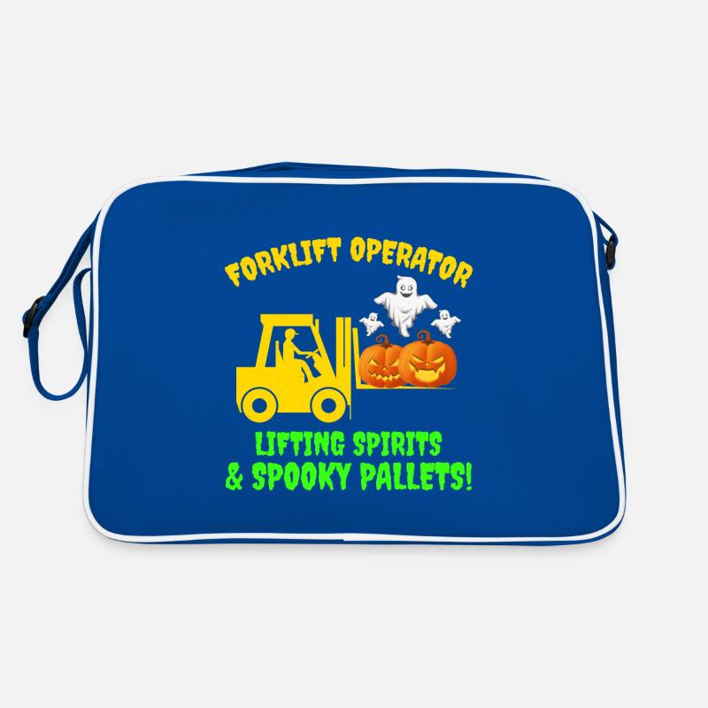 Halloween Ghost Forklift Operator Pumpkin Funny Retro Bag