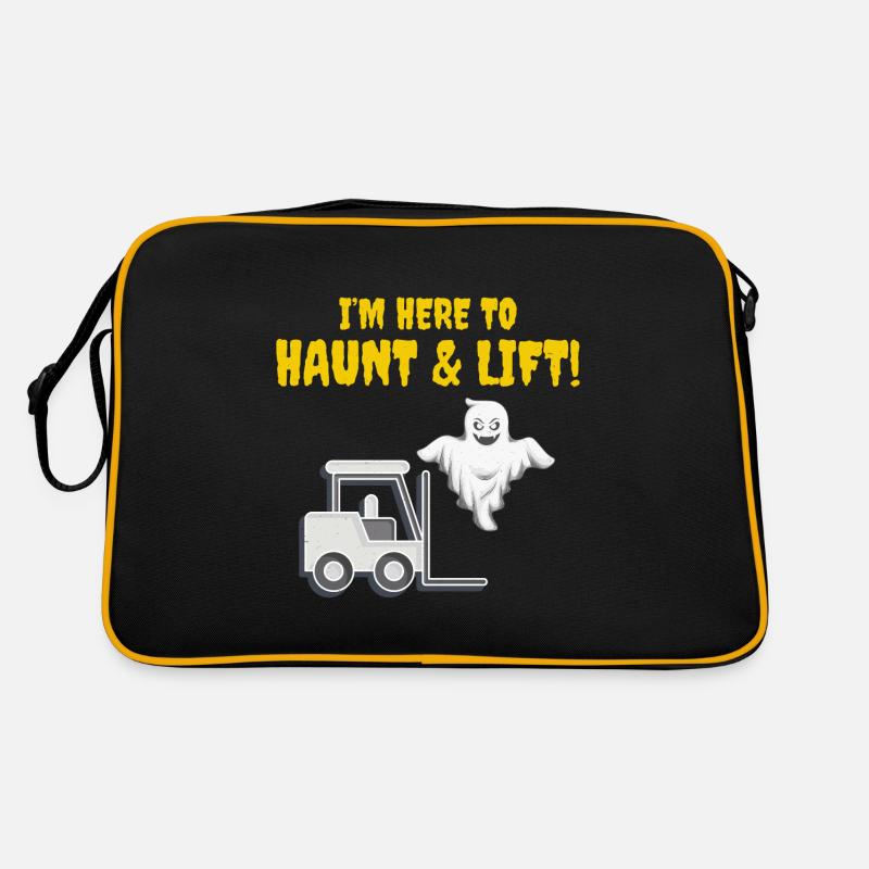Halloween Ghost Forklift Operator Heavy Equipment Retro Bag