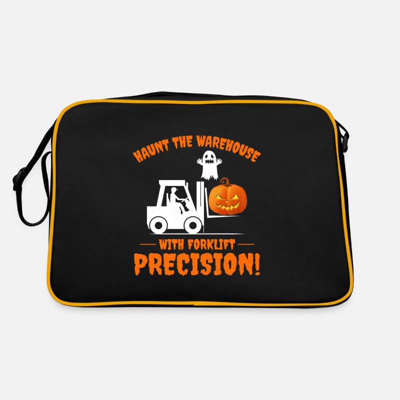 Halloween Ghost Forklift Operator Pumpkin Funny Retro Bag