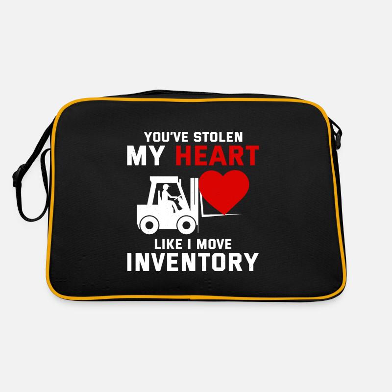 Gabelstaplerfahrer Fahrer Valentinstag Lustig Retro Tasche