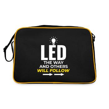 Electrician: LED the Way, Inspire Others - Retro Bag - black/gold - Back