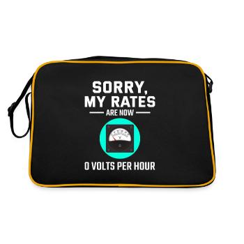 Électricien à la retraite : 0 volts par heure - Sac Retro - noir/or - Dos
