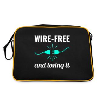 Électricien : sans fil et aimant la vie - Sac Retro - noir/or - Dos