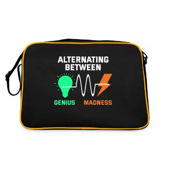 Électricien : alterner génie et folie - Sac Retro - noir/or - Dos
