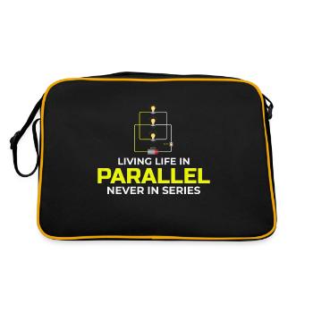 Electrician: Living in Parallel, Never in Series - Retro Bag - black/gold - Back