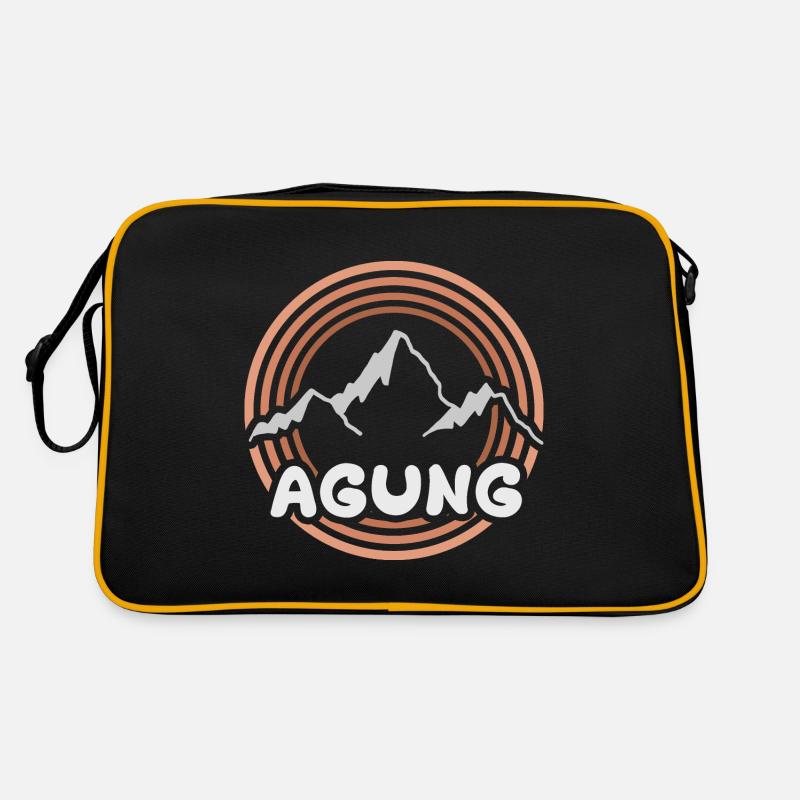 Agung als Berg Retro Tasche