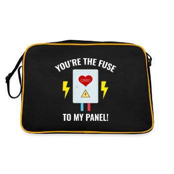 Electrician Valentine: You’re the Fuse to My Panel - Retro Bag - black/gold - Back