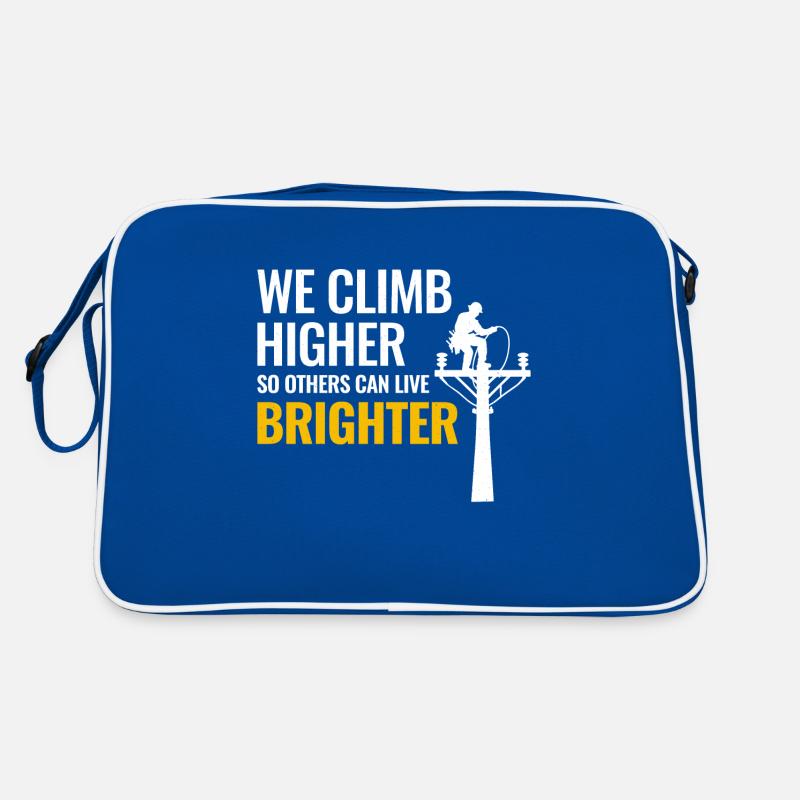 Lineman Climb Higher Bright Future Power Grid Retro Bag