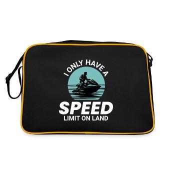 Jet Ski Ocean Ride Water Sports Adventure - Retro Bag - black/gold - Back