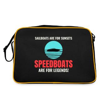Speedboat Racing for Boaters and Thrill Seekers - Retro Bag - black/gold - Back