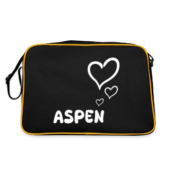 Aspen - Retro Bag - black/gold - Back