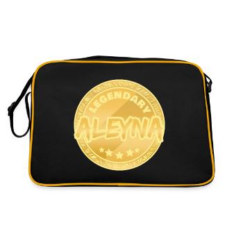 Prénom Aleyna - Sac Retro - noir/or - Dos