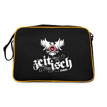 Zeit isch 1809 Mander es isch Zeit - Retro Tasche - Schwarz/Gold - Hinten