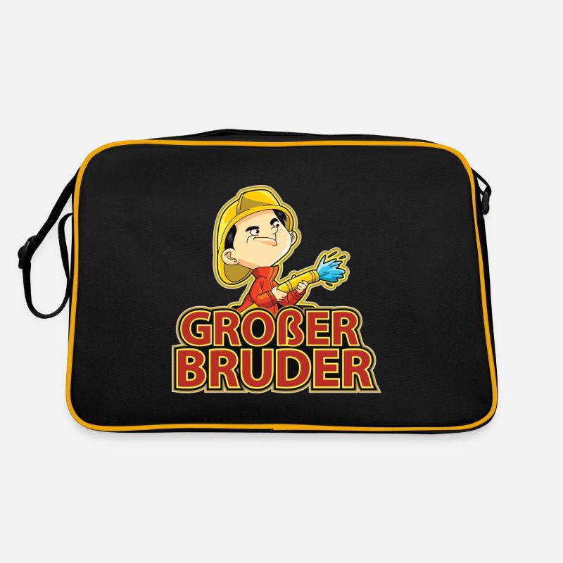 Großer Bruder - Retro Tasche - Schwarz/Gold
