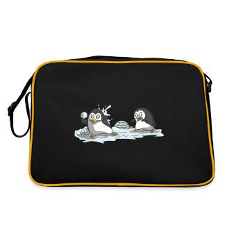 Idée cadeau boule de neige - Sac Retro - noir/or - Dos