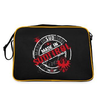 Made in Südtirol - Retro Tasche - Schwarz/Gold - Hinten