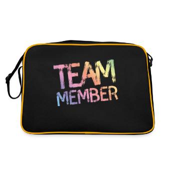 membre de l'équipe coloré - Sac Retro - noir/or - Dos