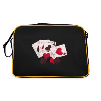 Symbole de Poker As Pik - Sac Retro - noir/or - Dos