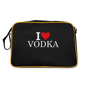 Vodka, alcohol, love vodka. - Retro Bag - black/gold - Back