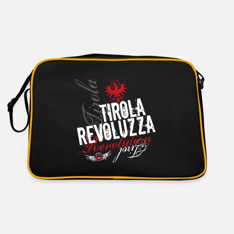 Tirola Revoluzza white - Retro Bag - black/gold