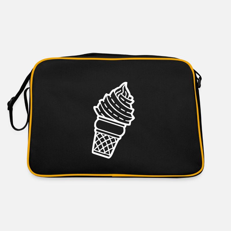 Eine Eistüte mit Softeis kaufen Retro Tasche