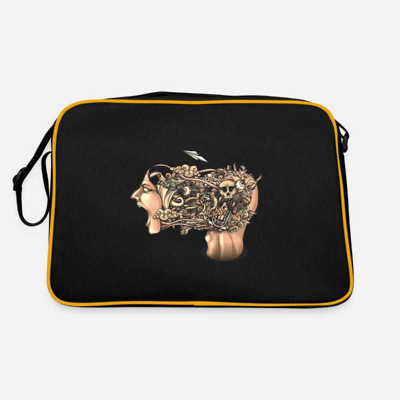 Head Scream Doodle Flat Retro Bag