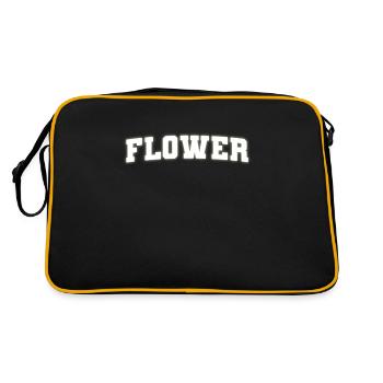 Flower - Retro Tasche - Schwarz/Gold - Hinten
