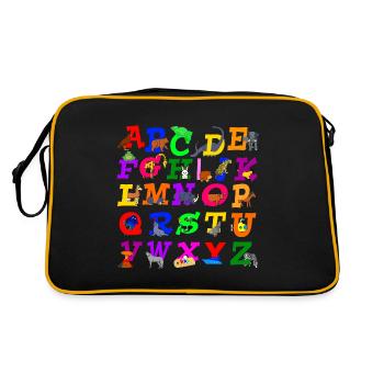 alphabet - Retro Bag - black/gold - Back