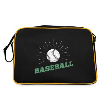 Logo de sport de baseball - Sac Retro - noir/or - Dos