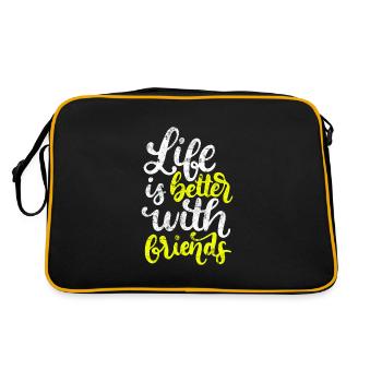 Meilleure vie d'amis - Sac Retro - noir/or - Dos