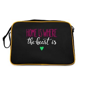 La famille dit l'amour à la maison - Sac Retro - noir/or - Dos
