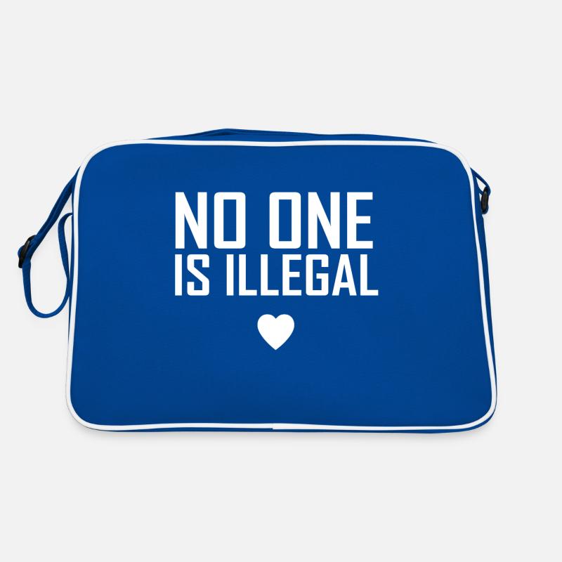 no one is illegal Retro Bag