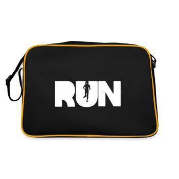 RUN - Retro Tasche - Schwarz/Gold - Hinten