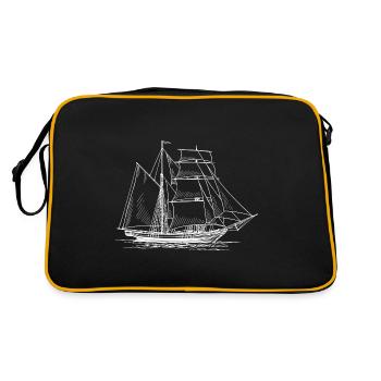 Bateau à voile - Sac Retro - noir/or - Dos