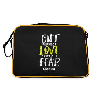 Dieu est cher vers de la Bible - Sac Retro - noir/or - Dos