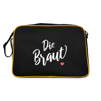 Die Braut - Retro Tasche - Schwarz/Gold - Hinten