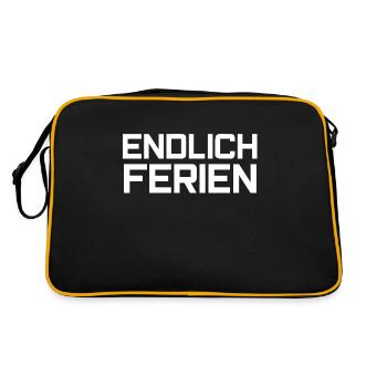 Finally vacation - Retro Bag - black/gold - Back