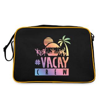 vacay holiday crew colorful - Retro Bag - black/gold - Back