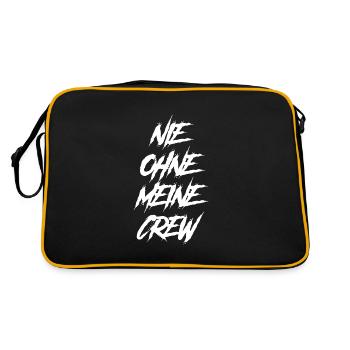 never without my crew - Retro Bag - black/gold - Back
