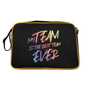 équipe la plus colorée - Sac Retro - noir/or - Dos