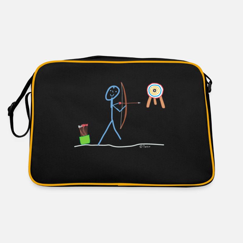 Archery Stick Figure Arrow Target Master Retro Bag
