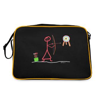Tir à l’arc Homme-bâton Femme-bâton Sport - Sac Retro - noir/or - Dos