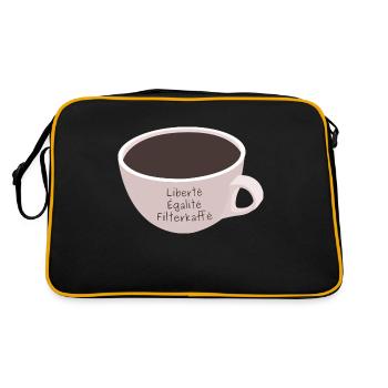 Liberte Egalite Filterkaffee - Retro Tasche - Schwarz/Gold - Hinten