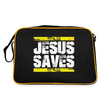Jesus saves saves - Retro Bag - black/gold - Back