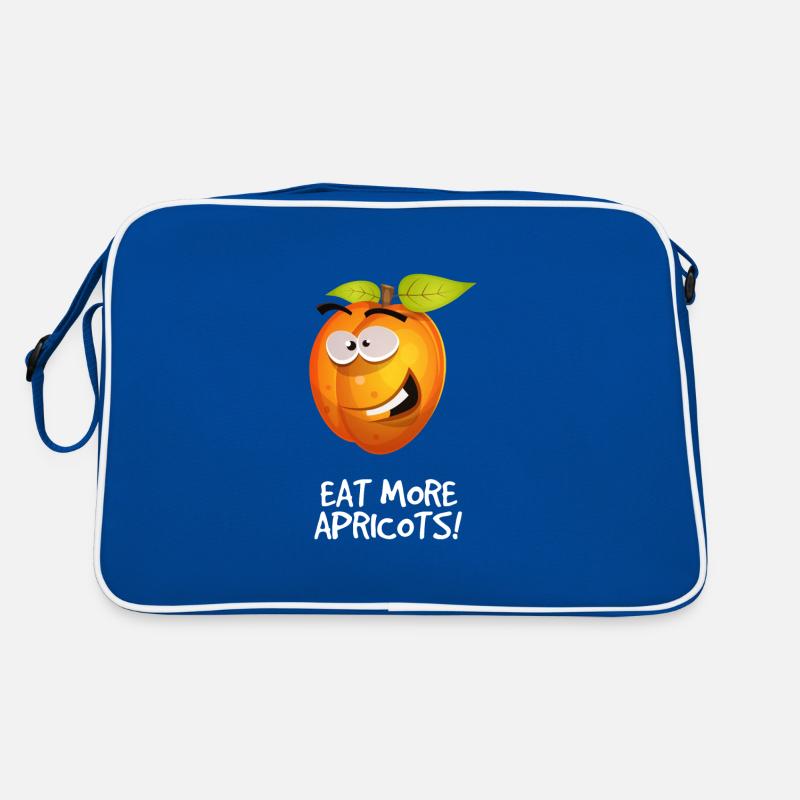 Aprikose lustiger Spruch Früchte Mann Frau Kind Retro Tasche