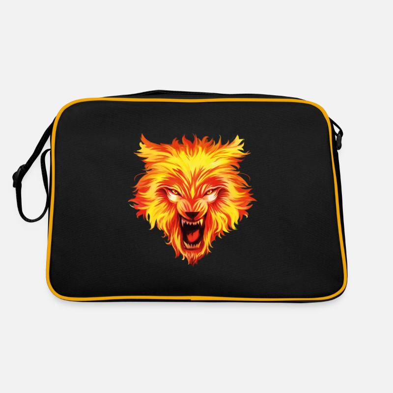 Wolf Kopf Beast Wild Retro Tasche