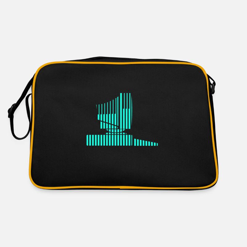 PC - Retro Tasche - Schwarz/Gold