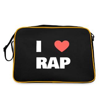 i love rap - Retro Bag - black/gold - Back