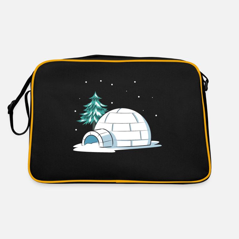 Iglu Illustration Retro Tasche